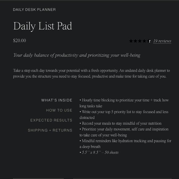 Wilde House Paper Daily List Notepad - Picture 2 of 3